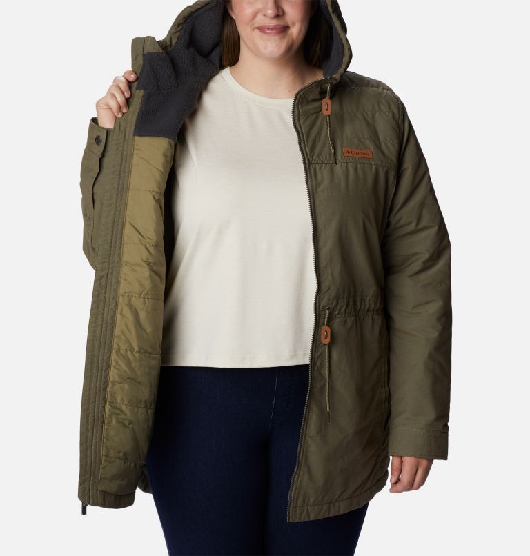 Thumbnail: Women's Chatfield Hill Jacket - Plus Size, Color: Stone Green, image 5