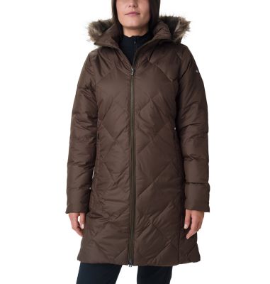 Women's Icy Heights&trade; II Mid Length Down Jacket Icy Heights&trade; II Mid Length Dow | 010 | L, Olive Green, front