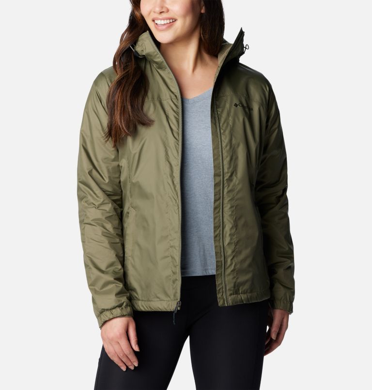 Thumbnail: Women's Switchback Sherpa Lined Jacket, Color: Stone Green, image 7