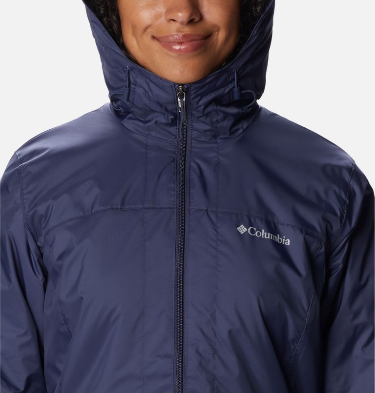 Women's Switchback Sherpa Lined Rain Jacket, Color: Nocturnal, image 4