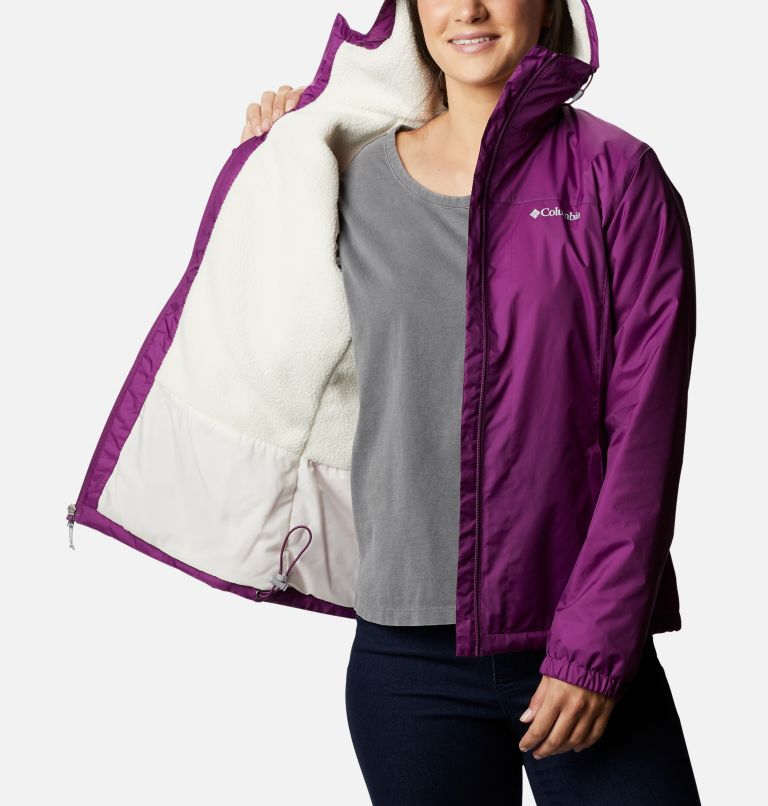 Women's Switchback Sherpa Lined Jacket, Color: Plum, image 5