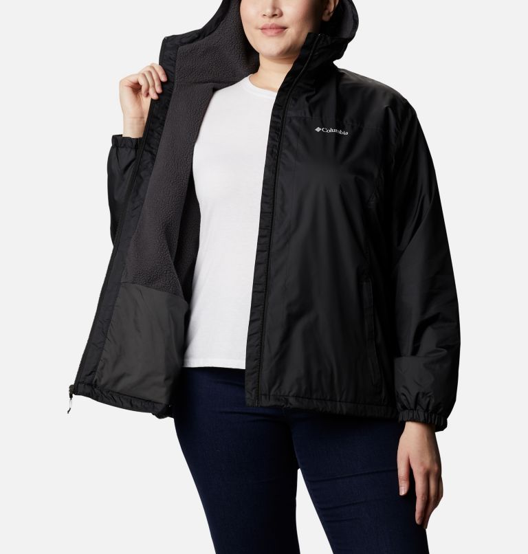 Women's Switchback Sherpa Lined Jacket - Plus Size, Color: Black, image 5