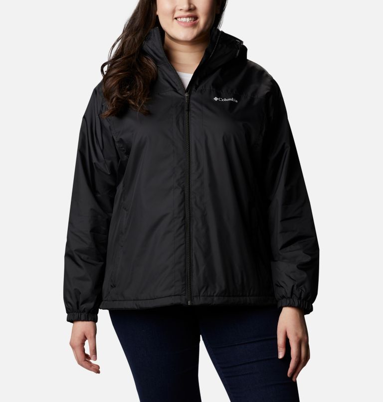 Thumbnail: Women's Switchback Sherpa Lined Jacket - Plus Size, Color: Black, image 1