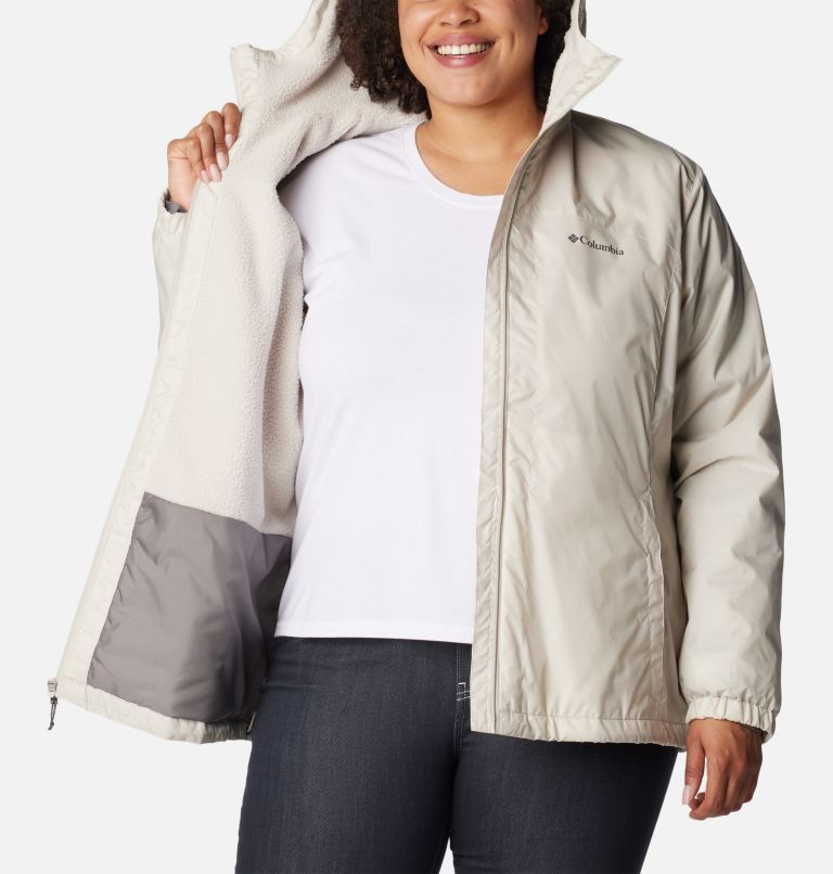 Thumbnail: Women's Switchback Sherpa Lined Jacket - Plus Size, Color: Dark Stone, image 5