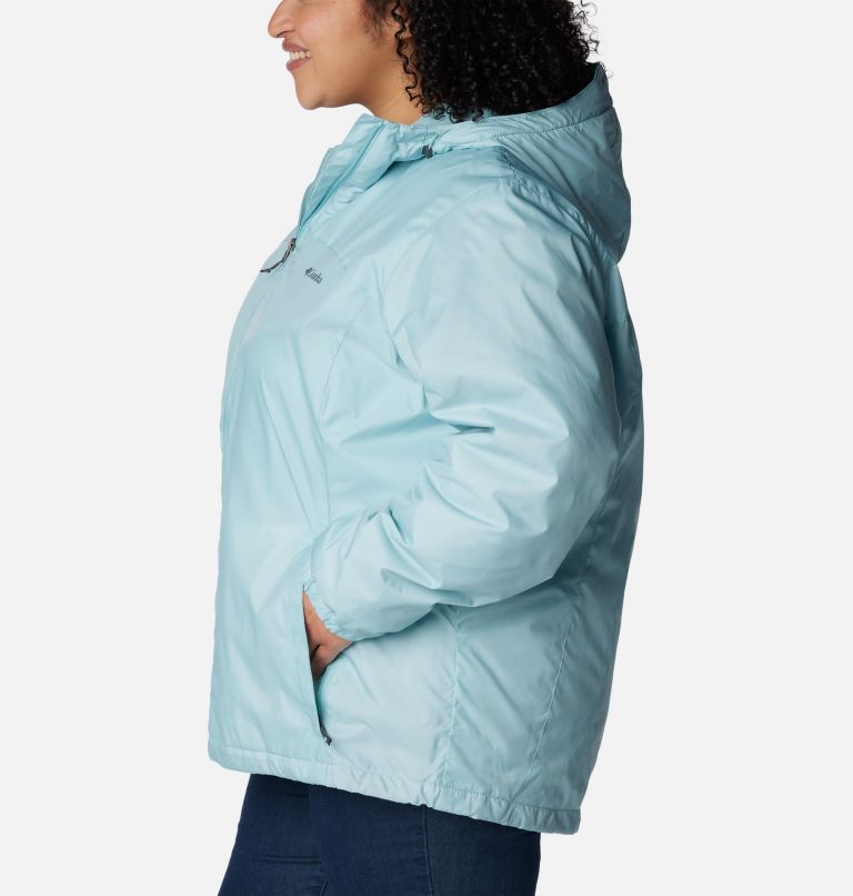 Women's Switchback Sherpa Lined Jacket - Plus Size, Color: Aqua Haze, image 3