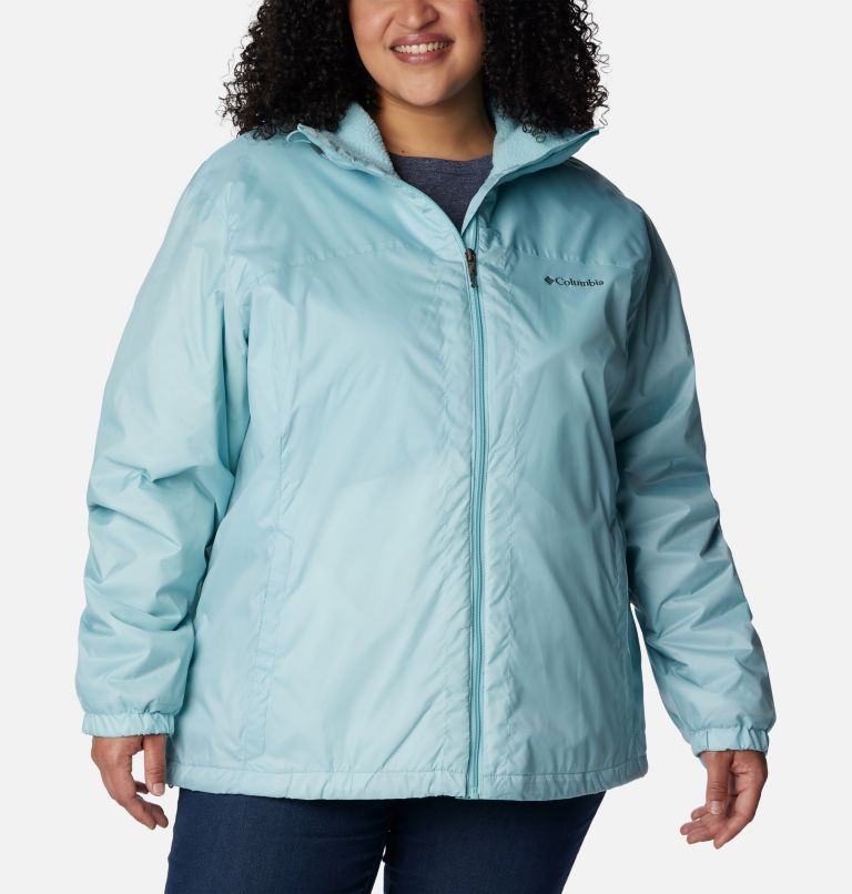 Women's Switchback Sherpa Lined Jacket - Plus Size, Color: Aqua Haze, image 1