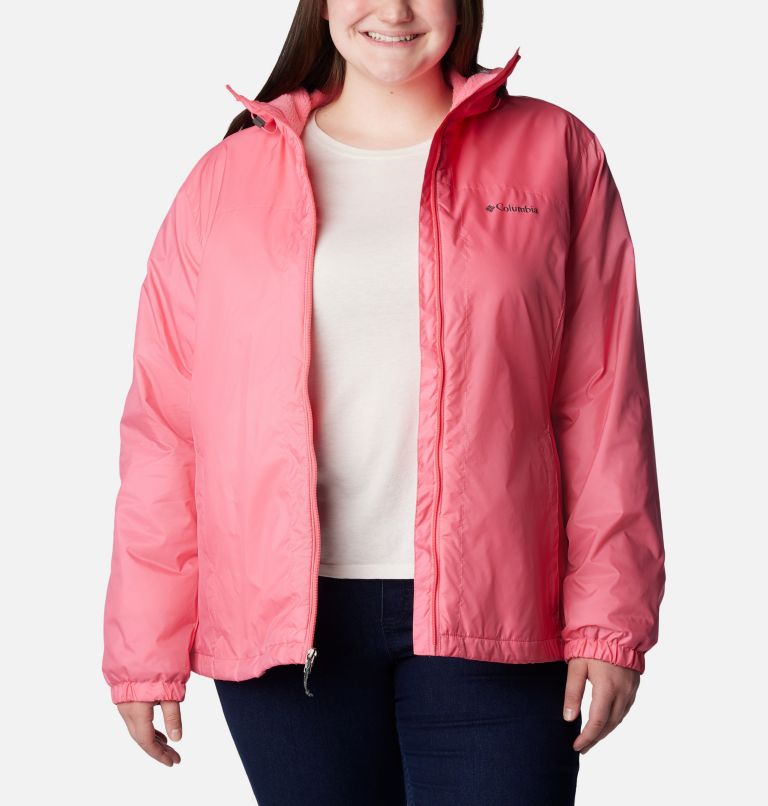 Women's Switchback Sherpa Lined Jacket - Plus Size, Color: Camellia Rose, image 7