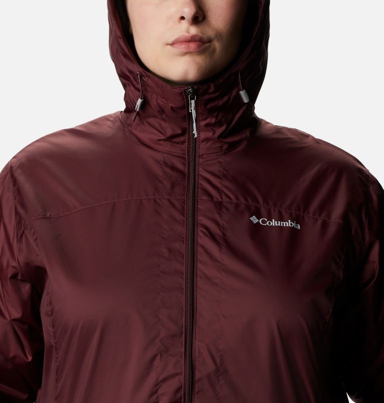 Thumbnail: Women's Switchback Sherpa Lined Jacket - Plus Size, Color: Malbec, image 4