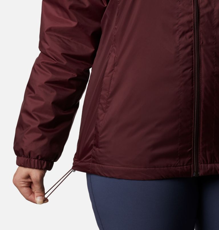 Thumbnail: Women's Switchback Sherpa Lined Jacket - Plus Size, Color: Malbec, image 6