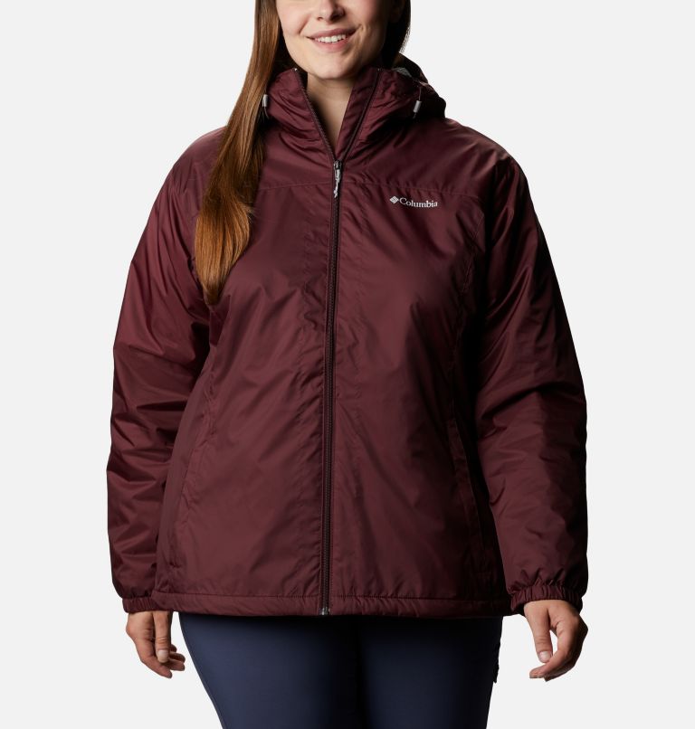 Thumbnail: Women's Switchback Sherpa Lined Jacket - Plus Size, Color: Malbec, image 1
