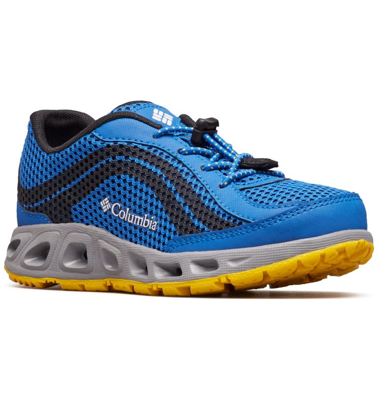 Big Kids’ Drainmaker IV Water Shoe, Color: Stormy Blue, Deep Yellow, image 2