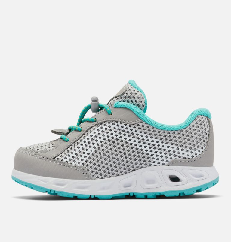 Little Kids’ Drainmaker IV Water Shoe, Color: Grey Ice, Bright Marigold, image 5