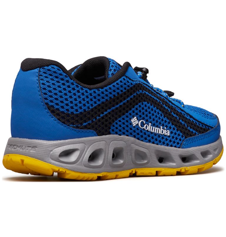 Thumbnail: Little Kids’ Drainmaker IV Water Shoe, Color: Stormy Blue, Deep Yellow, image 9
