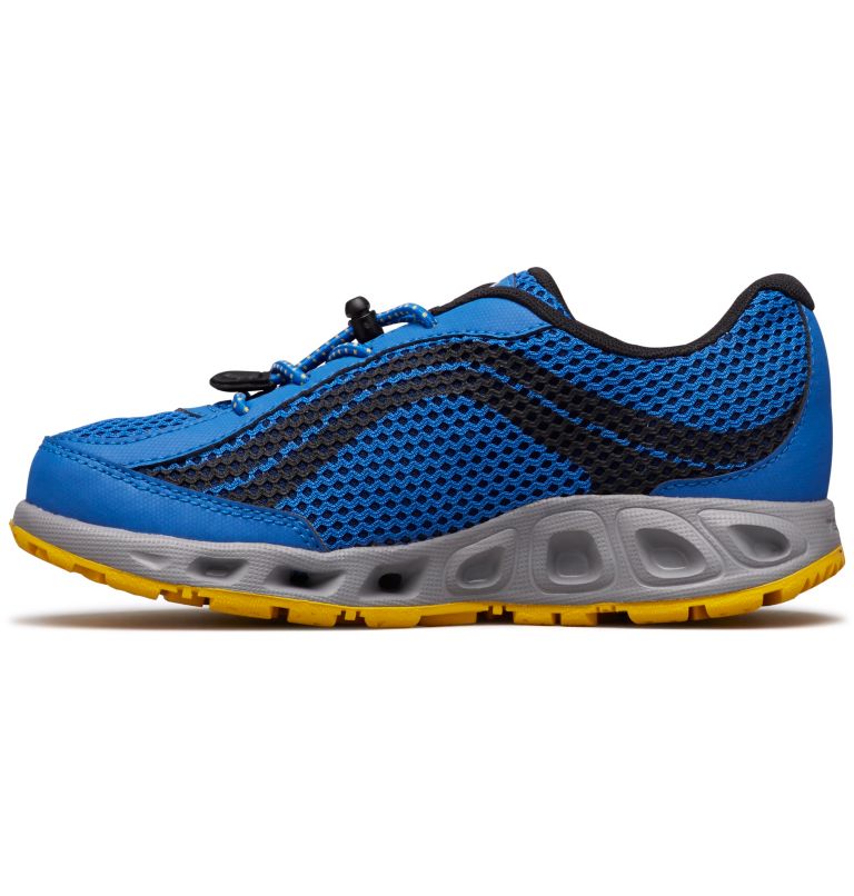 Thumbnail: Little Kids’ Drainmaker IV Water Shoe, Color: Stormy Blue, Deep Yellow, image 5