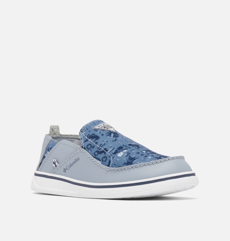 Big Kids' Bahama PFG Shoe, Color: Tradewinds Grey, Collegiate Navy, image 3
