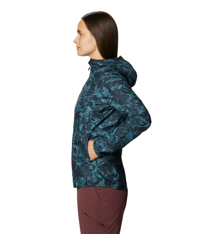 Women's Kor Preshell Hoody, Color: Dark Storm Glitch Print, image 3