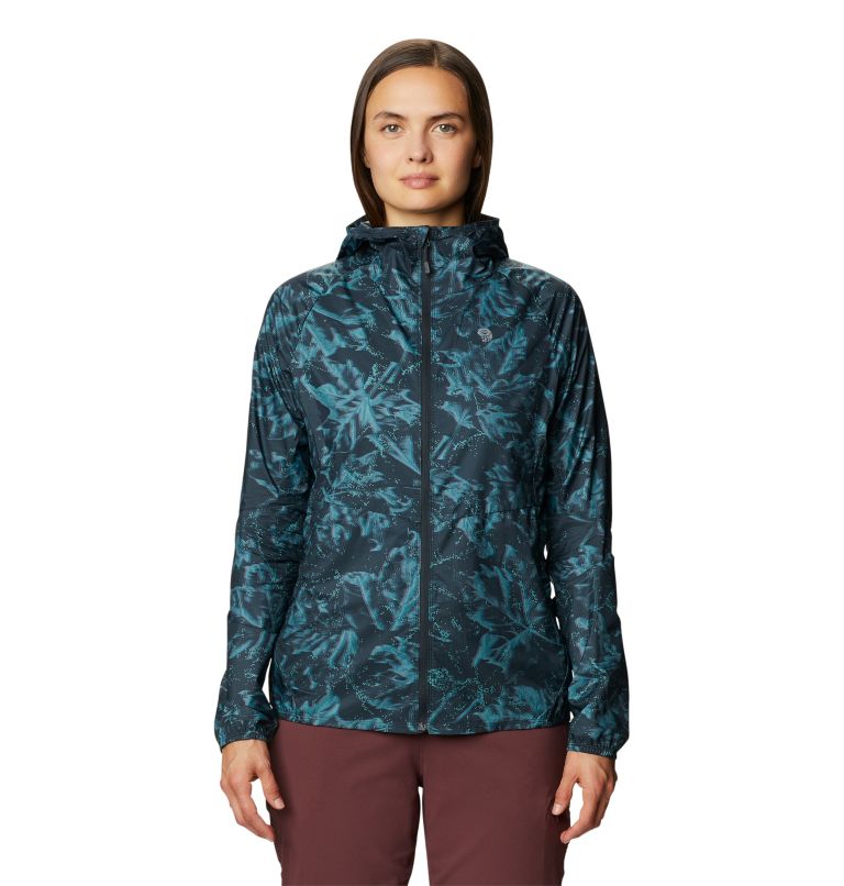 Women's Kor Preshell Hoody, Color: Dark Storm Glitch Print, image 1