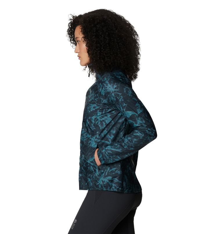 Women's Kor Preshell Pullover, Color: Dark Storm Glitch Print, image 3