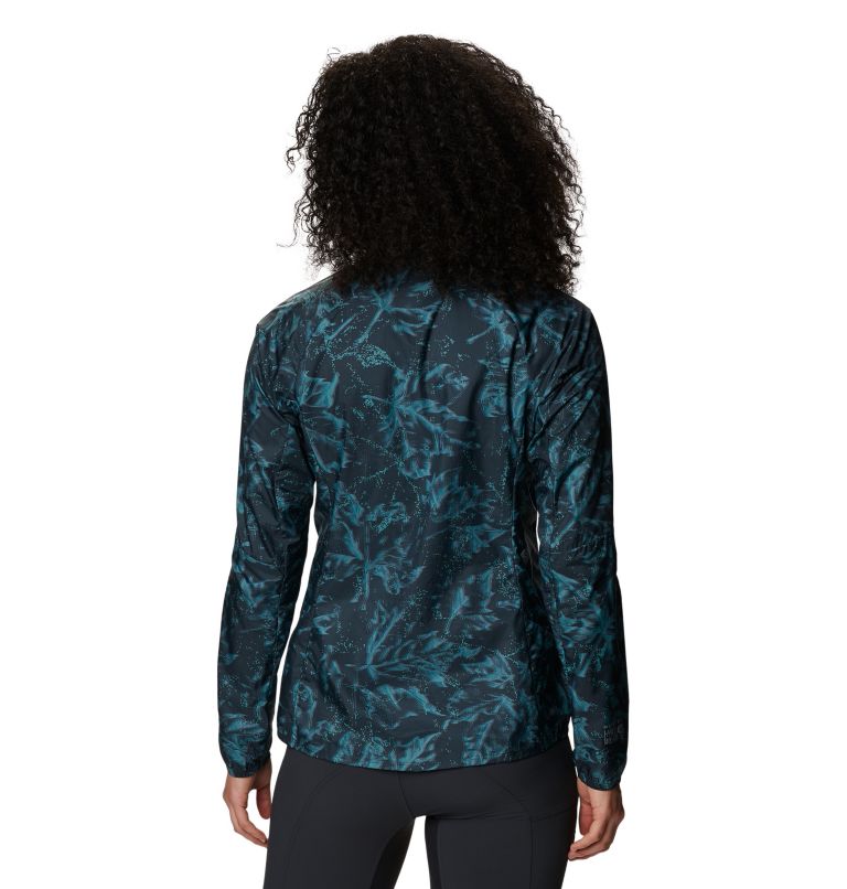 Women's Kor Preshell Pullover, Color: Dark Storm Glitch Print, image 2