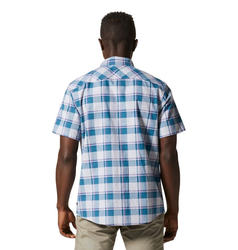 Thumbnail: Men's Big Cottonwood Short Sleeve Shirt, Color: Glacial Sliding Window Plaid, image 2