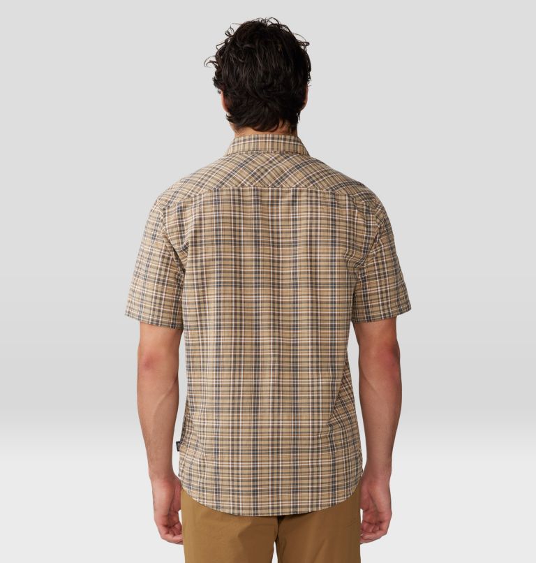 Men's Big Cottonwood Short Sleeve Shirt, Color: Moab Tan Canopy Plaid, image 2