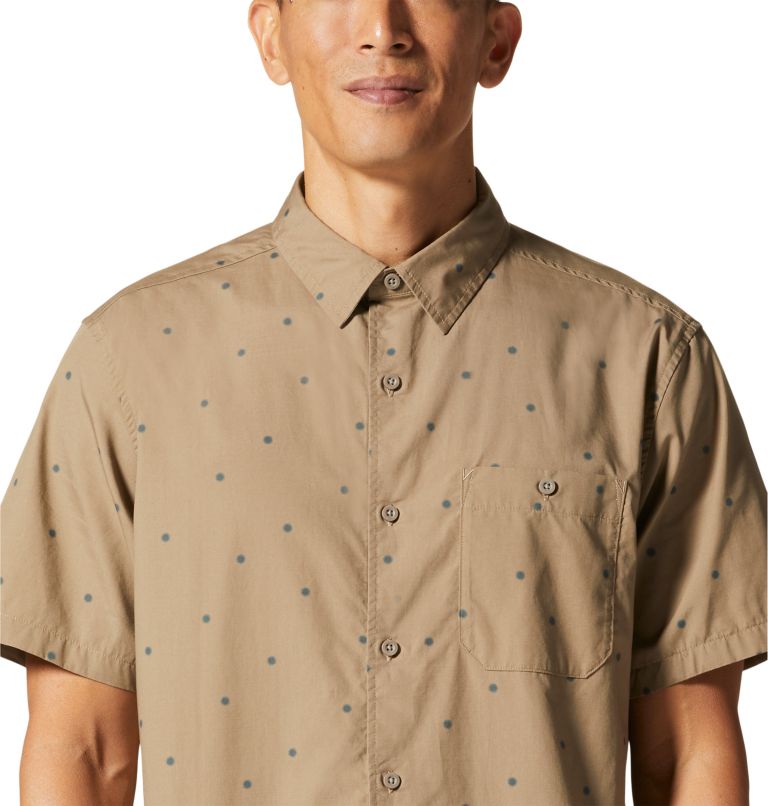 Men's Big Cottonwood Short Sleeve Shirt, Color: Trail Dust Micro Sun Dot Print, image 4