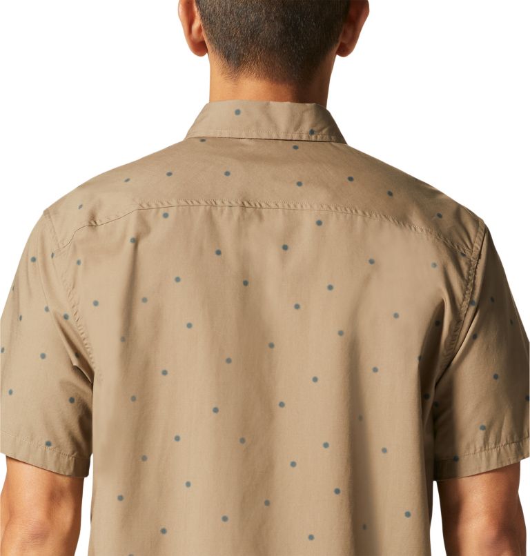 Thumbnail: Men's Big Cottonwood Short Sleeve Shirt, Color: Trail Dust Micro Sun Dot Print, image 5