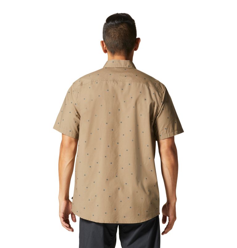 Thumbnail: Men's Big Cottonwood Short Sleeve Shirt, Color: Trail Dust Micro Sun Dot Print, image 2