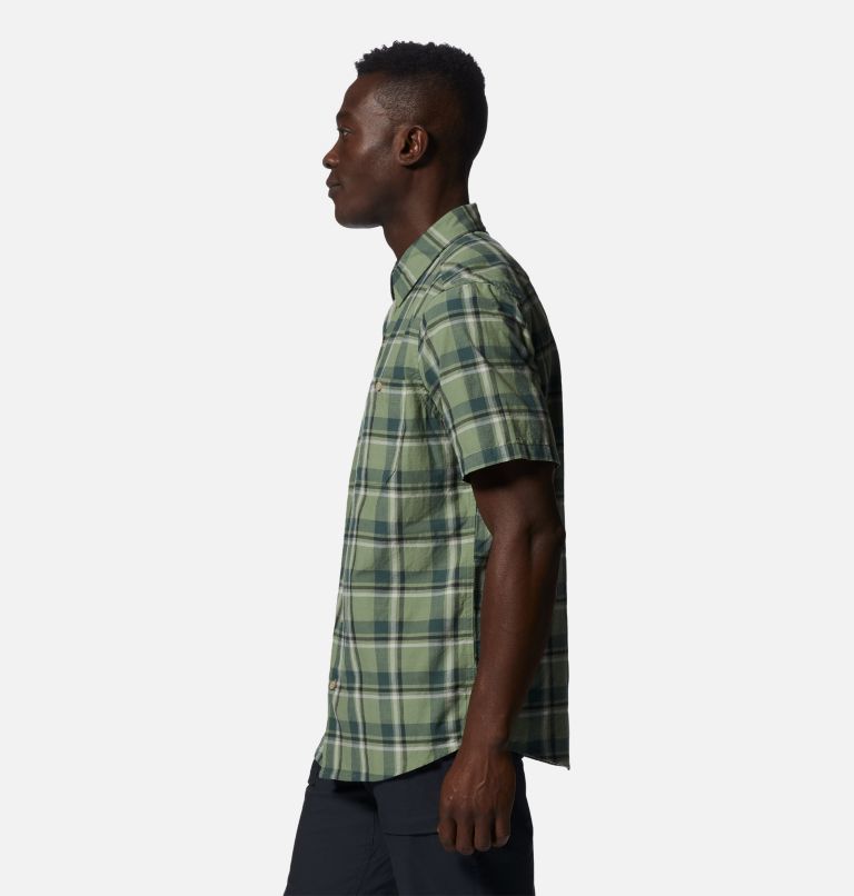 Men's Big Cottonwood Short Sleeve Shirt, Color: Field Hammock Grid, image 3