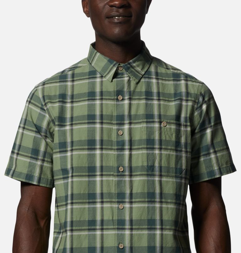 Thumbnail: Men's Big Cottonwood Short Sleeve Shirt, Color: Field Hammock Grid, image 4