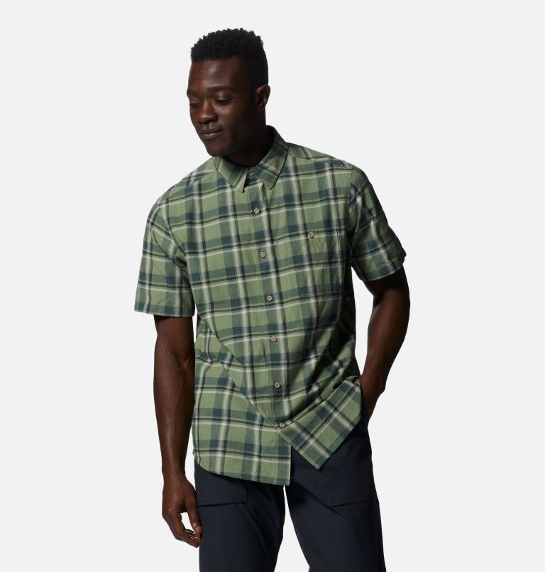 Thumbnail: Men's Big Cottonwood Short Sleeve Shirt, Color: Field Hammock Grid, image 5