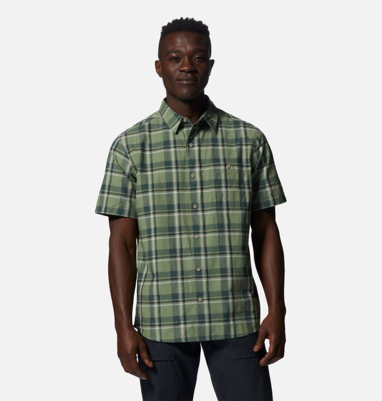 Men's Big Cottonwood Short Sleeve Shirt, Color: Field Hammock Grid, image 1