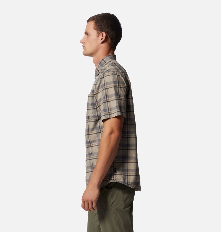Thumbnail: Men's Big Cottonwood Short Sleeve Shirt, Color: Badlands Hammock Plaid, image 3