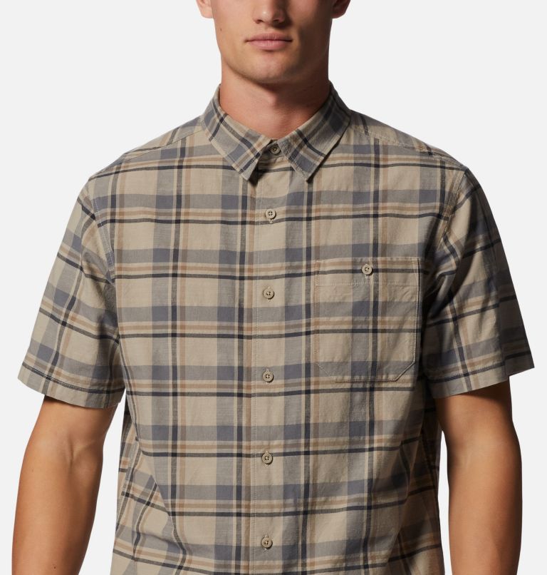 Men's Big Cottonwood Short Sleeve Shirt, Color: Badlands Hammock Plaid, image 4
