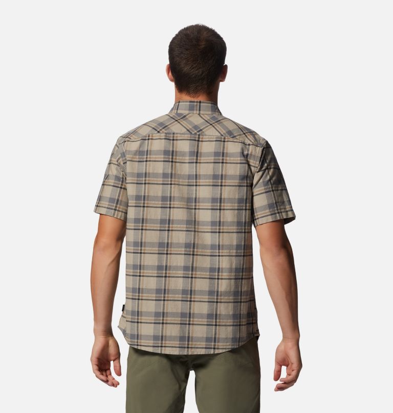 Thumbnail: Men's Big Cottonwood Short Sleeve Shirt, Color: Badlands Hammock Plaid, image 2