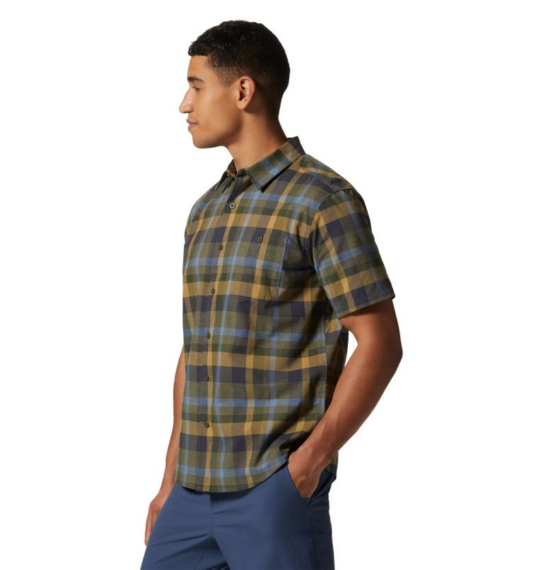 Thumbnail: Men's Big Cottonwood Short Sleeve Shirt, Color: Stone Green, image 3