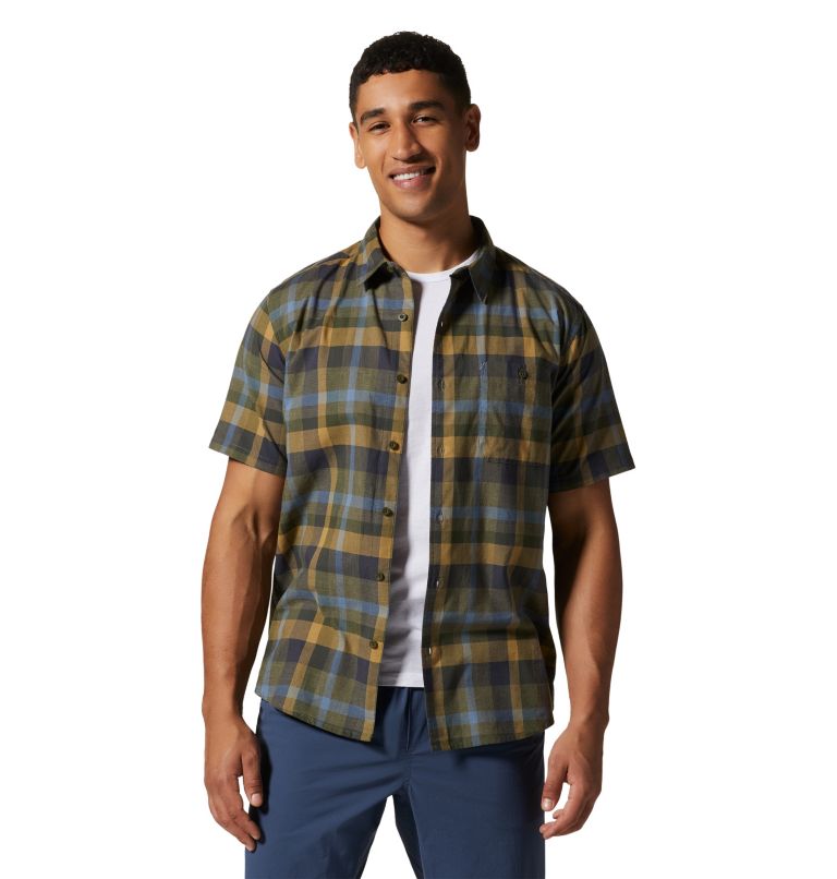 Thumbnail: Men's Big Cottonwood Short Sleeve Shirt, Color: Stone Green, image 1