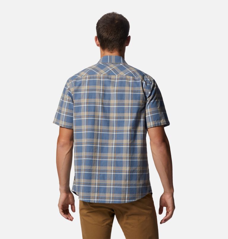 Thumbnail: Men's Big Cottonwood Short Sleeve Shirt, Color: Light Zinc Hammock Plaid, image 2