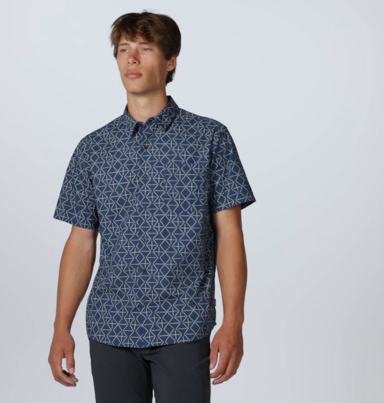 Big Cottonwood Short Sleeve Shirt | 492 | M, Color: Zinc Dot Geo Print