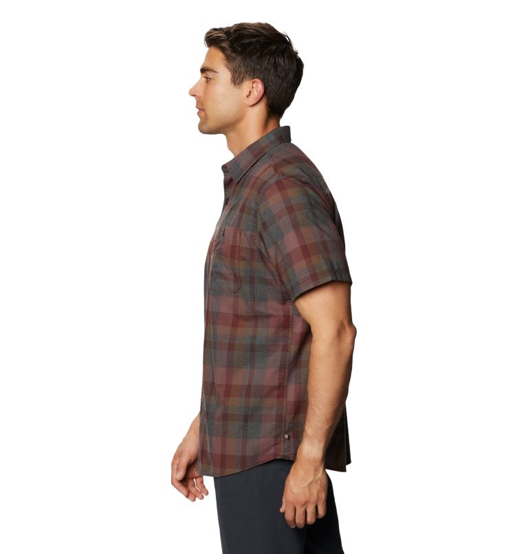 Men's Big Cottonwood Short Sleeve Shirt, Color: Washed Raisin, image 3
