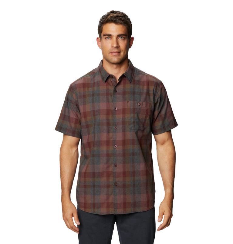 Thumbnail: Men's Big Cottonwood Short Sleeve Shirt, Color: Washed Raisin, image 1