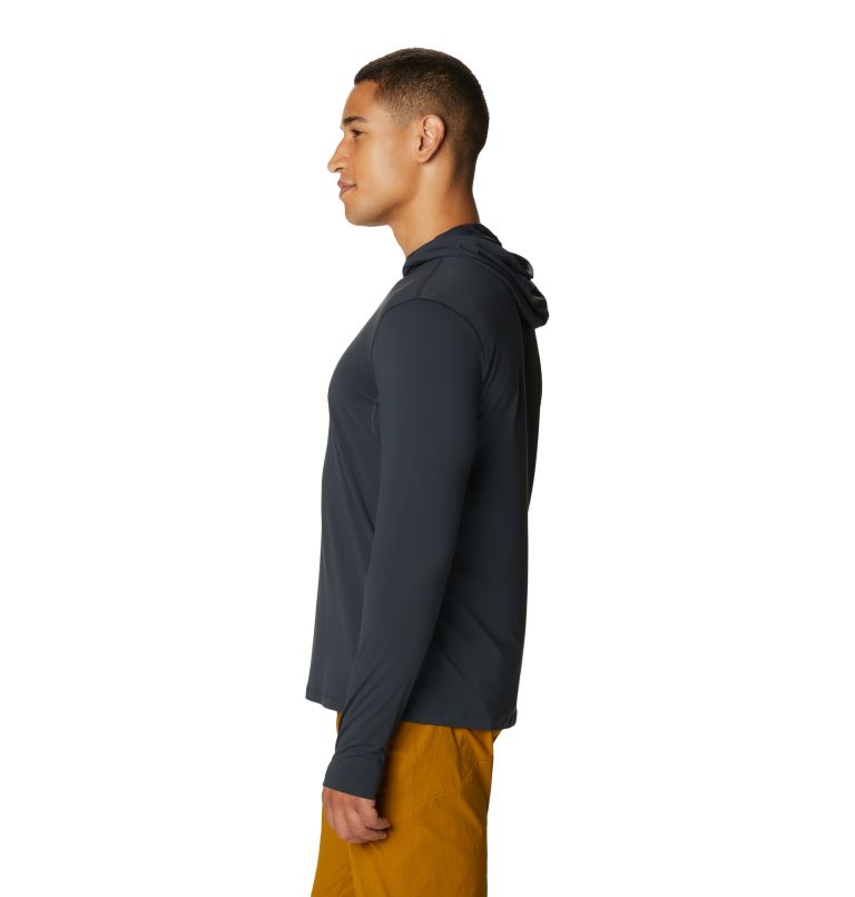 Men's Crater Lake Long Sleeve Hoody, Color: Dark Storm, image 3