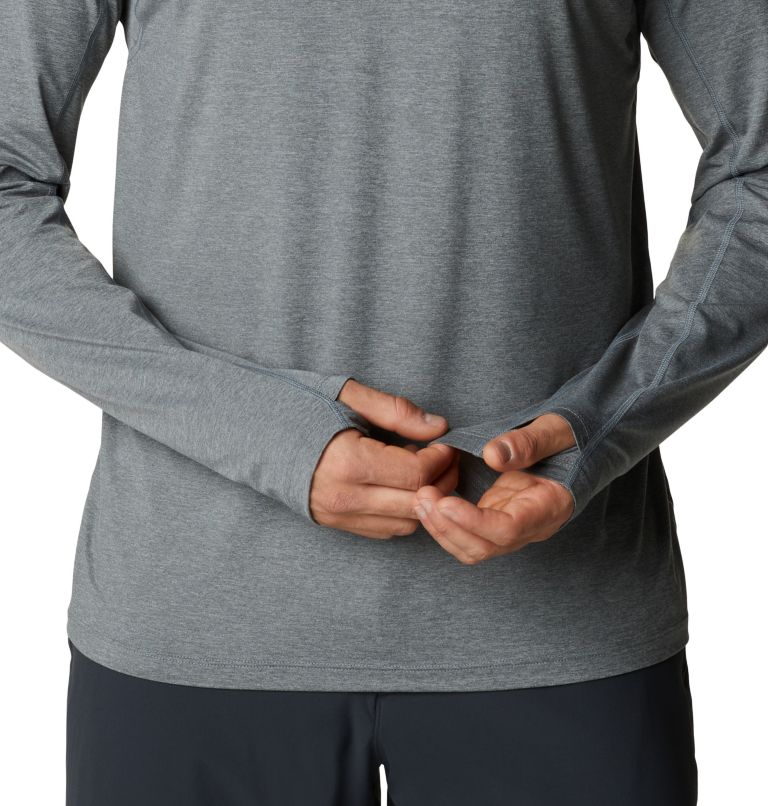 Men's Crater Lake Long Sleeve Hoody, Color: Light Storm Heather, image 5