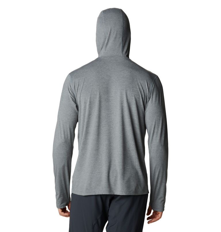 Men's Crater Lake Long Sleeve Hoody, Color: Light Storm Heather, image 2
