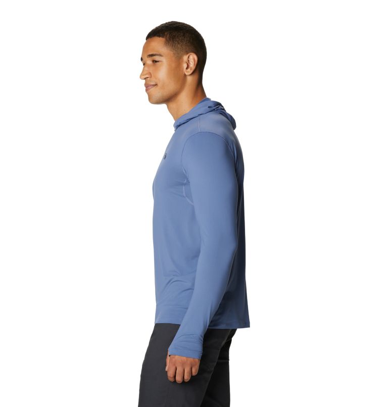 Men's Crater Lake Long Sleeve Hoody, Color: Northern Blue, image 3