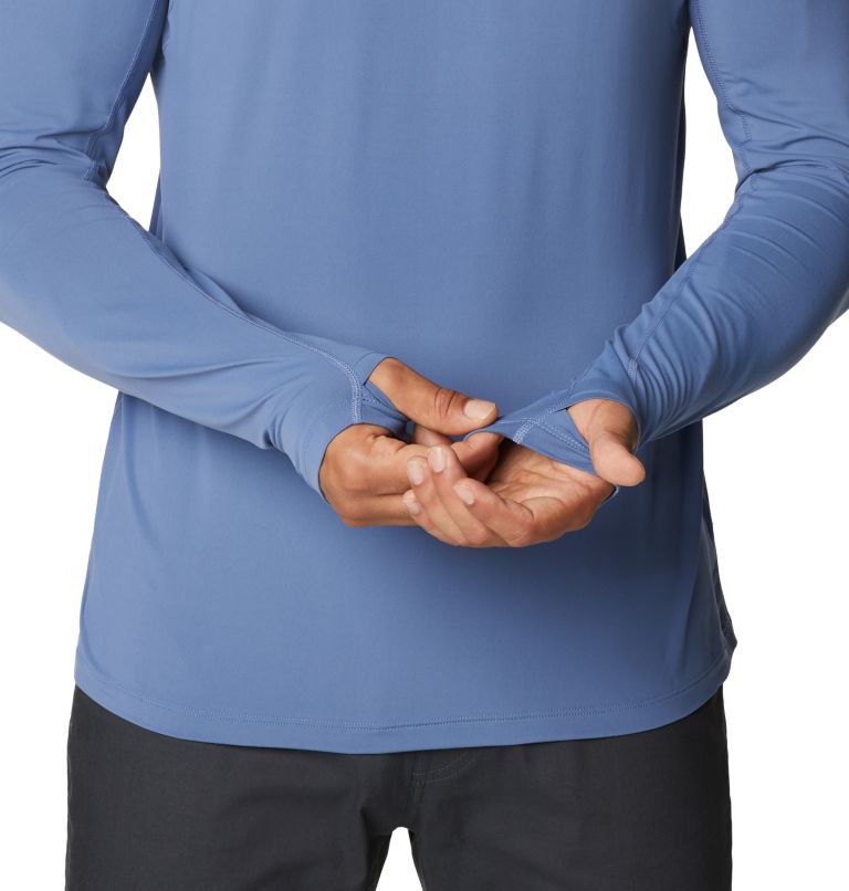 Men's Crater Lake Long Sleeve Hoody, Color: Northern Blue, image 5