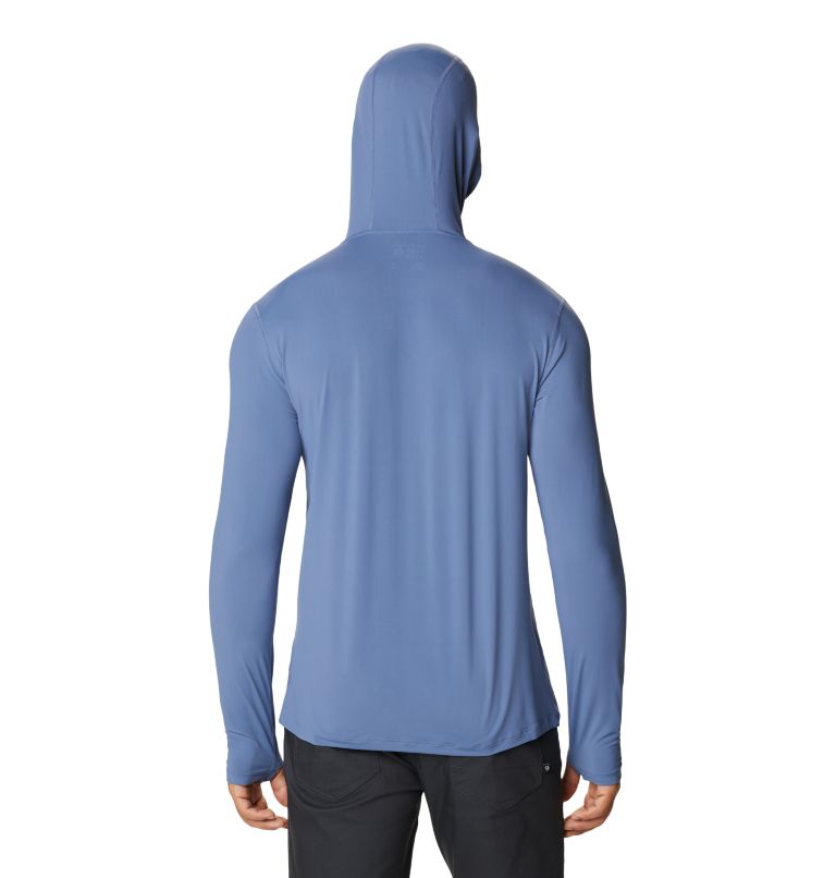 Men's Crater Lake Long Sleeve Hoody, Color: Northern Blue, image 2