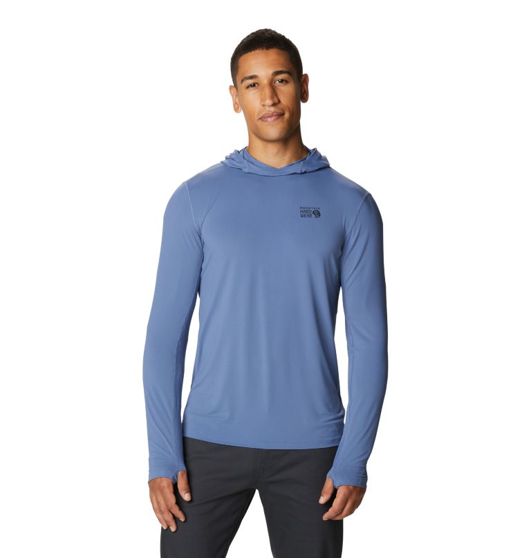 Men's Crater Lake Long Sleeve Hoody, Color: Northern Blue, image 1