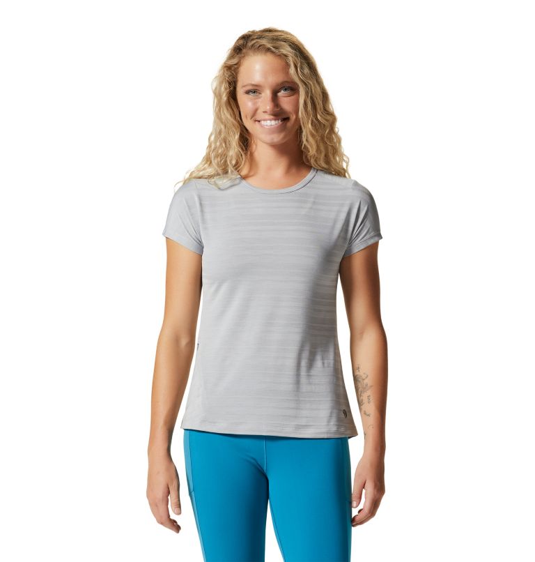 Thumbnail: Women's Mighty Stripe Short Sleeve T-Shirt, Color: Glacial, image 1