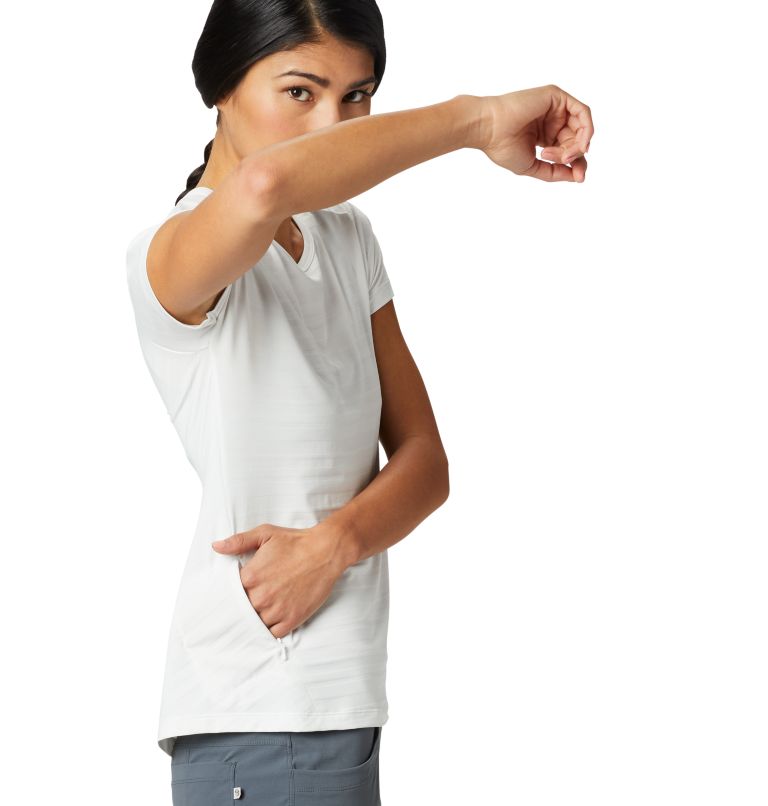 Thumbnail: Women's Mighty Stripe Short Sleeve T-Shirt, Color: Fogbank, image 3